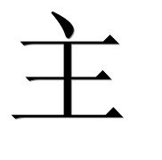 Иероглиф 主