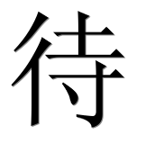 Иероглиф 待