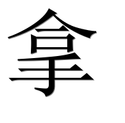 Иероглиф 拿