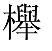 Иероглиф 櫸
