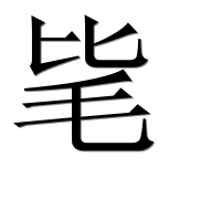 Иероглиф 毞