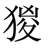 Иероглиф 猣