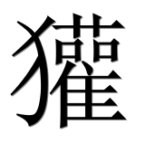 Иероглиф 獾
