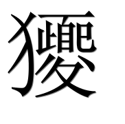 Иероглиф 獿