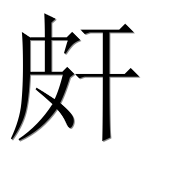 Иероглиф 皯