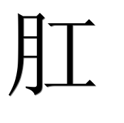 Иероглиф 肛