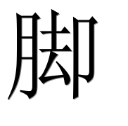 Иероглиф 脚