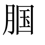 Иероглиф 腘
