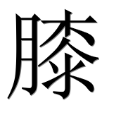 Иероглиф 膝