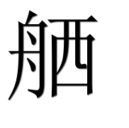 Иероглиф 舾
