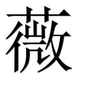 Иероглиф 薇