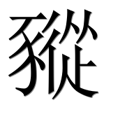Иероглиф 豵