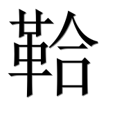 Иероглиф 鞈
