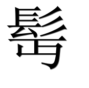 Иероглиф 髩