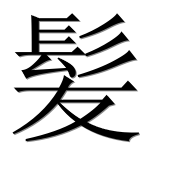 Иероглиф 髪