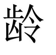 Иероглиф 龄